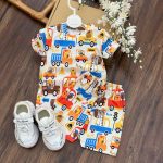 کد ۱۹۲۴ تیشرت شلوارک طرح ماشین