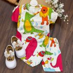 کد ۱۹۲۵ تیشرت شلوارک شیر و کروکودیل