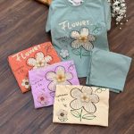 کد ۱۹۴۵ بلوز شلوارک طرح flower summer