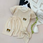 کد ۲۰۳۴ تیشرت شلوارک خرس بیسکویتی