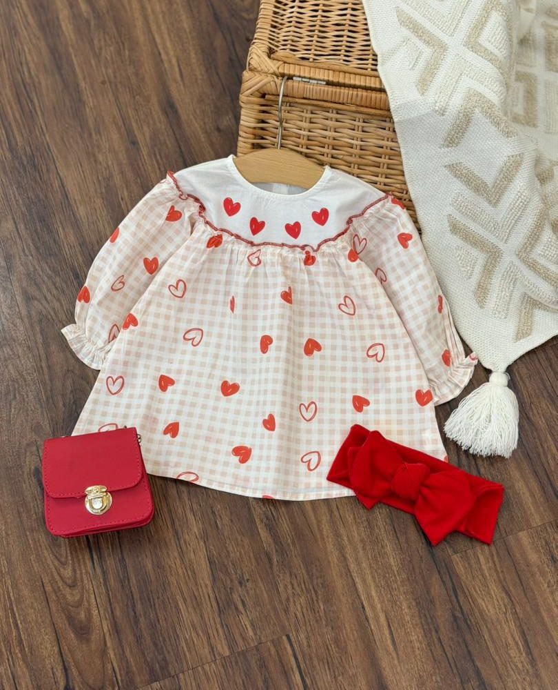 کد ۲۱۱۵ پیراهن یقه گرد وارداتی قلبی