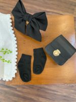 کد ۲۱۴۷ جوراب ساده مشکی مچ دار SILK - Image 3