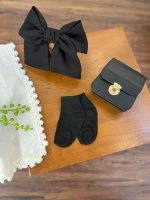 کد ۲۱۴۷ جوراب ساده مشکی مچ دار SILK - Image 2