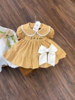 کد ۲۱۵۴ پیراهن لینن گلدوزی طرح رستا