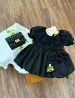 کد ۲۱۵۵ پیراهن مازاراتی مشکی یقه گیپور