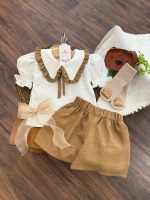 کد 2240 بلوز شلوارک لینن اسلپ