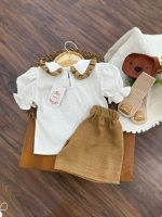 کد 2240 بلوز شلوارک لینن اسلپ - Image 5