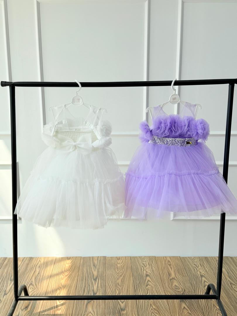 کد ۲۳۹۶ پیراهن تولدی جلو گل برجسته