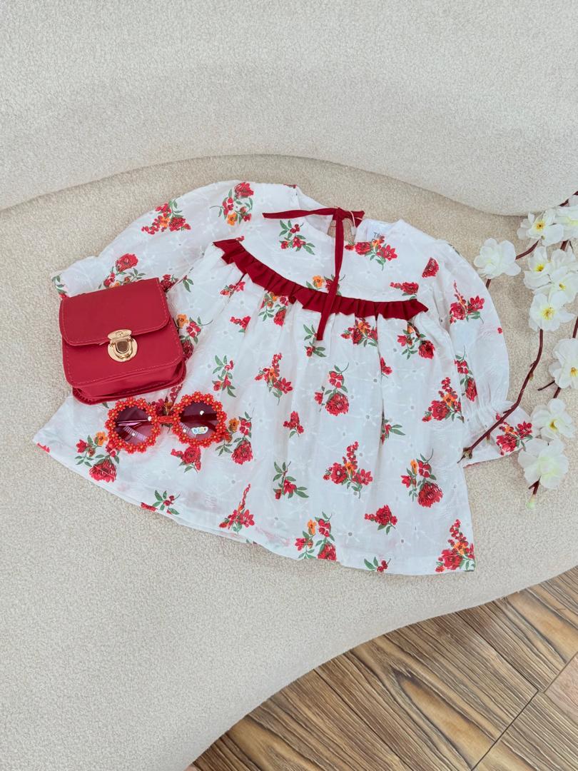 کد ۲۴۰۲ پیرهن سوزندوزی طرح لیورا