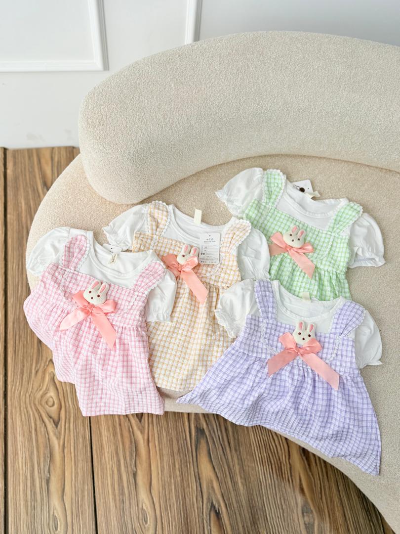 کد ۲۴۳۷ پیراهن وارداتی چهارخونه با خرگوش