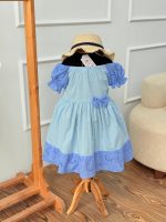 کد 2455 پیراهن سوزندوزی طرح بلوبری - Image 2