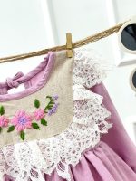 کد ۲۴۶۰ پیراهن یقه گلدوزی طرح یاس - Image 6