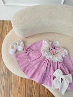 کد ۲۴۶۰ پیراهن یقه گلدوزی طرح یاس - Image 3