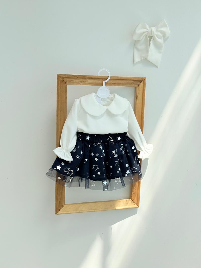 کد ۲۵۲۲ بلوز دامن طرح ستاره