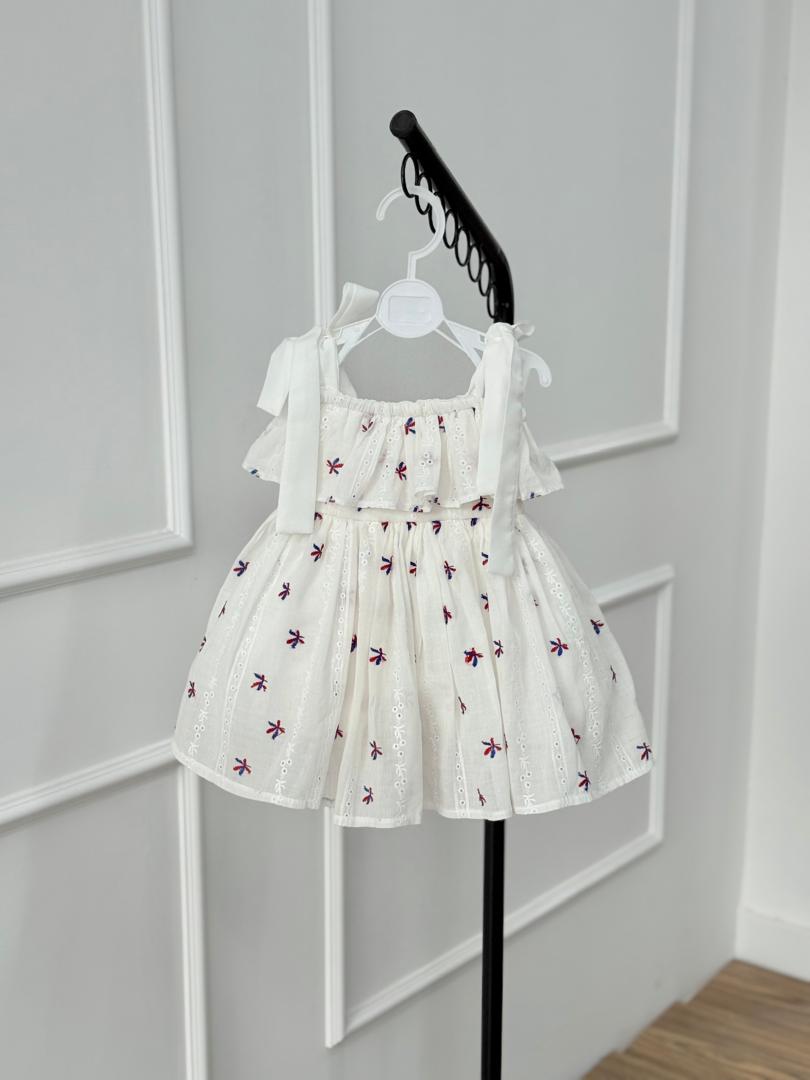 کد ۲۵۳۶ پیراهن سوزندوزی سفید طرح کیانا