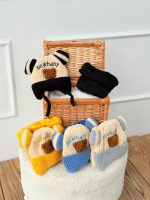 کد ۲۵۶۴ کلاه و گردنی طرح bear baby