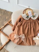 کد ۲۶۰۳ پیراهن کبریتی یقه گلدوزی طرح دل آنا - Image 4