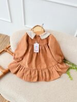 کد ۲۶۰۳ پیراهن کبریتی یقه گلدوزی طرح دل آنا - Image 3