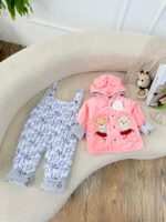 کد ۲۶۲۸ کاپشن شلوار طرح خرس رقصان - Image 6