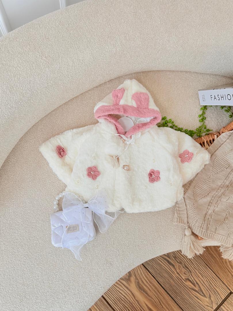 کد ۲۶۳۰ شنل آستردار وارداتی طرح گل جان