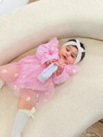 کد ۲۶۵۳ پیراهن طرح بابونه صورتی - Image 4