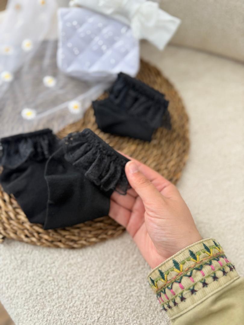 کد ۲۶۵۶ جوراب بغل گیپور مشکی