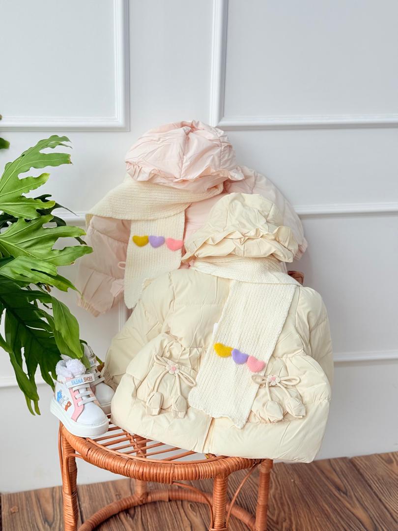 کد ۲۶۶۲ کاپشن وارداتی طرح شالگردن سه قلبی