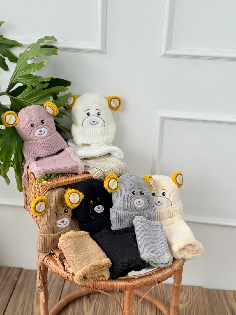 کد ۲۶۶۹ کلاه و گردنی وارداتی خرس گوش زرد