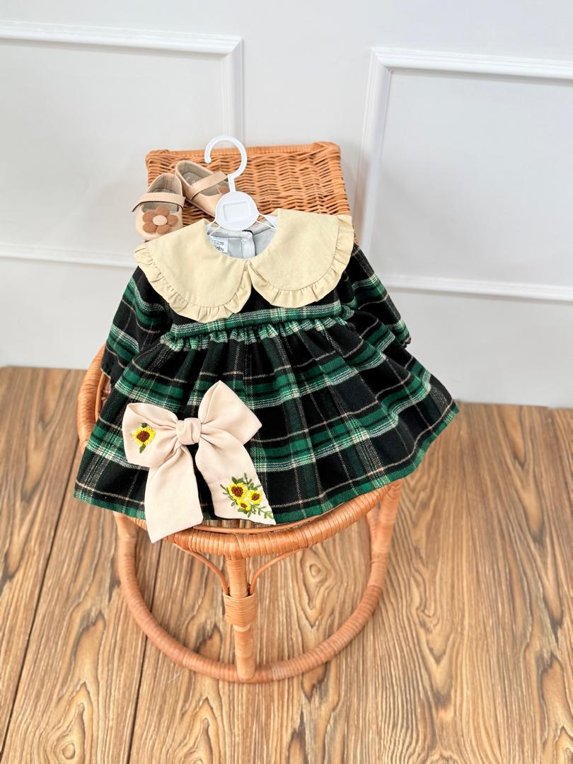 کد ۲۶۹۴ پیراهن طرح چهارخونه سبز