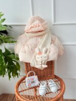 کد ۲۷۰۵ کاپشن وارداتی طرح خرگوش گل صورتی