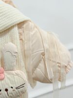 کد ۲۷۰۵ کاپشن وارداتی طرح خرگوش گل صورتی - Image 2