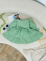 کد ۲۷۰۴ پیراهن طرح روشنک سبز - Image 7