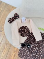 کد 2734 بلوز شلوار گل برجسته پلنگی زیبا - Image 6