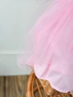 کد 2741 پیراهن تولدی توری صورتی طرح ملینا - Image 3