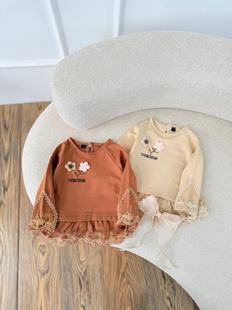 کد 2743 تک بلوز دورس پنبه طرح گل