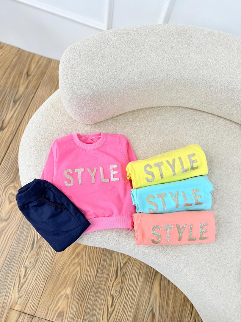 کد 2745 بلوز شلوار نوشته برجسته