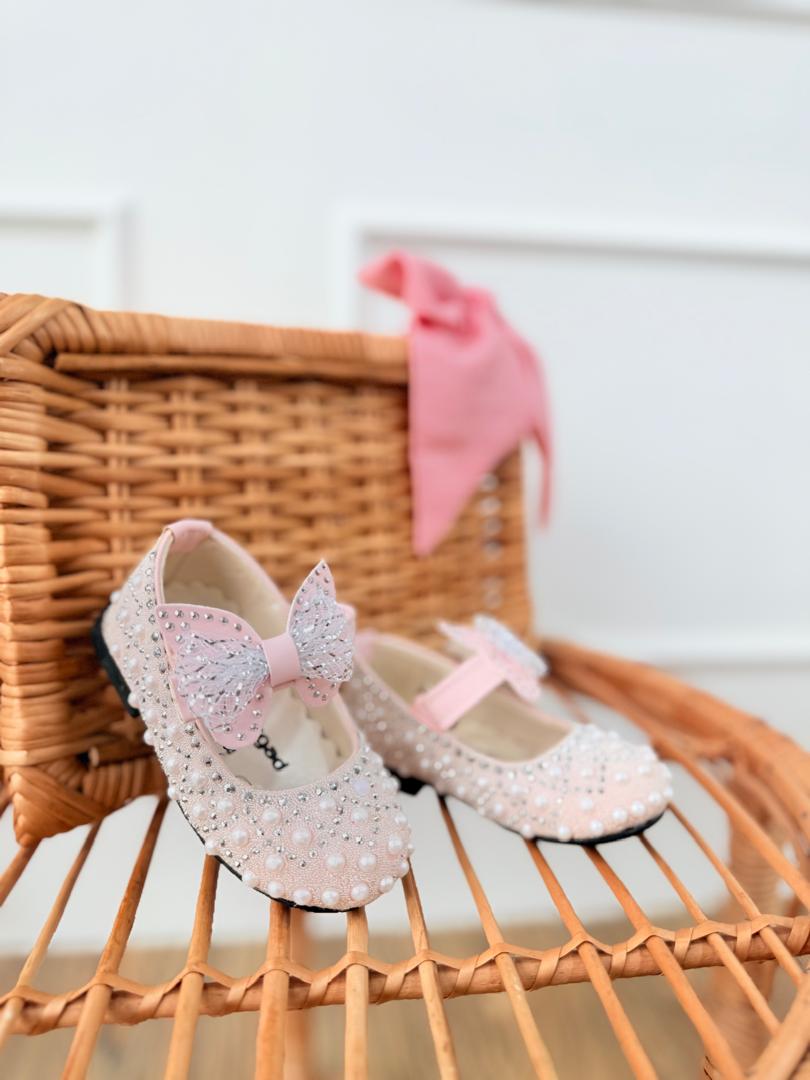 کد 2737 کفش مرواریدی صورتی