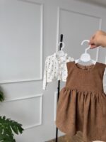 کد ۲۷۵۳ کت موسلین + سارافون کبریتی طرح قلب - Image 3