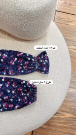 کد ۲۷۶۹ پیراهن کبریتی طرح دار گل ریز سرمه ای طرح پونه - Image 2