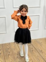 کد 2773 بلوز دامن لینن طرح هالوین - Image 4