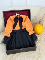 کد 2773 بلوز دامن لینن طرح هالوین - Image 2