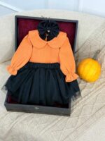 کد 2773 بلوز دامن لینن طرح هالوین - Image 3