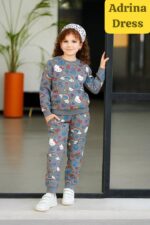 کد ۲۷۷۴  بلوز شلوار رنگین کمان و کیتی - Image 2