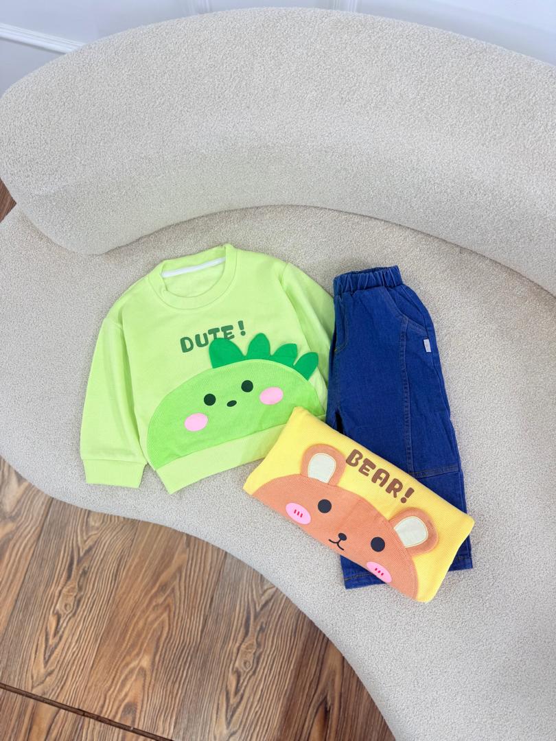 کد ۲۷۹۳ ست بلوز + شلوار جین وارداتی