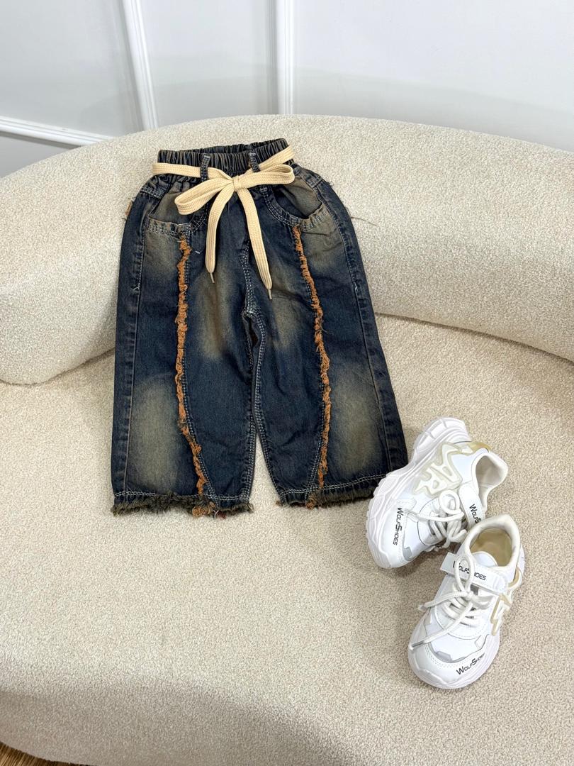 کد ۲۷۹۶ شلوار جین بگ طرح سرخ پوستی