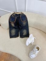 کد ۲۷۹۶ شلوار جین بگ طرح سرخ پوستی - Image 4