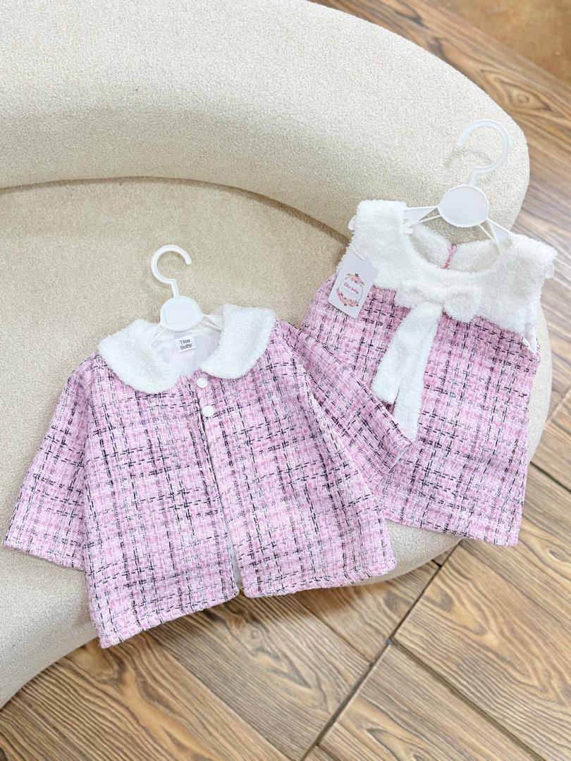 IMG-20251029-WA0014 کد ۲۸۰۰ سارافون +کت شنل چهارخونه صورتی - Image 1