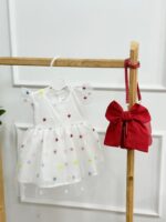 کد ۲۸۰۵ پیراهن سفید با ستاره های رنگی