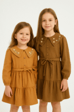 کد ۲۷۵۷ پیراهن یقه گلدوزی طرح مهربان - Image 2