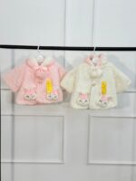 کد 2831 شنل وارداتی طرح خرگوش پاپیون صورتی